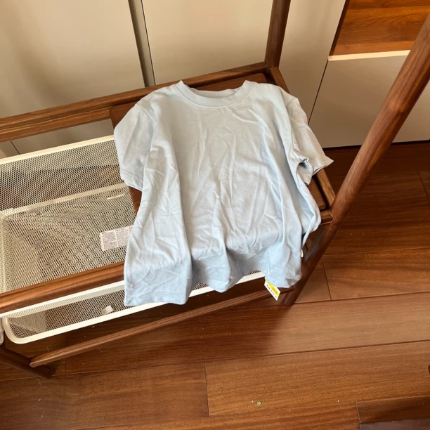 【编号M793】Y2491-06-儿童纯色圆领短袖蓝色-SWD