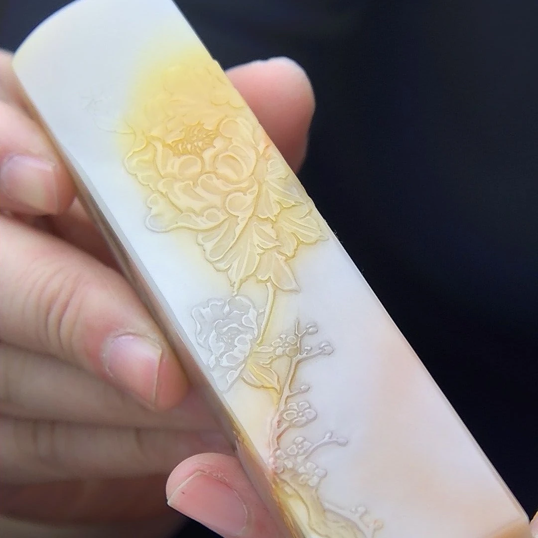 寿山石印章，薄艺印章