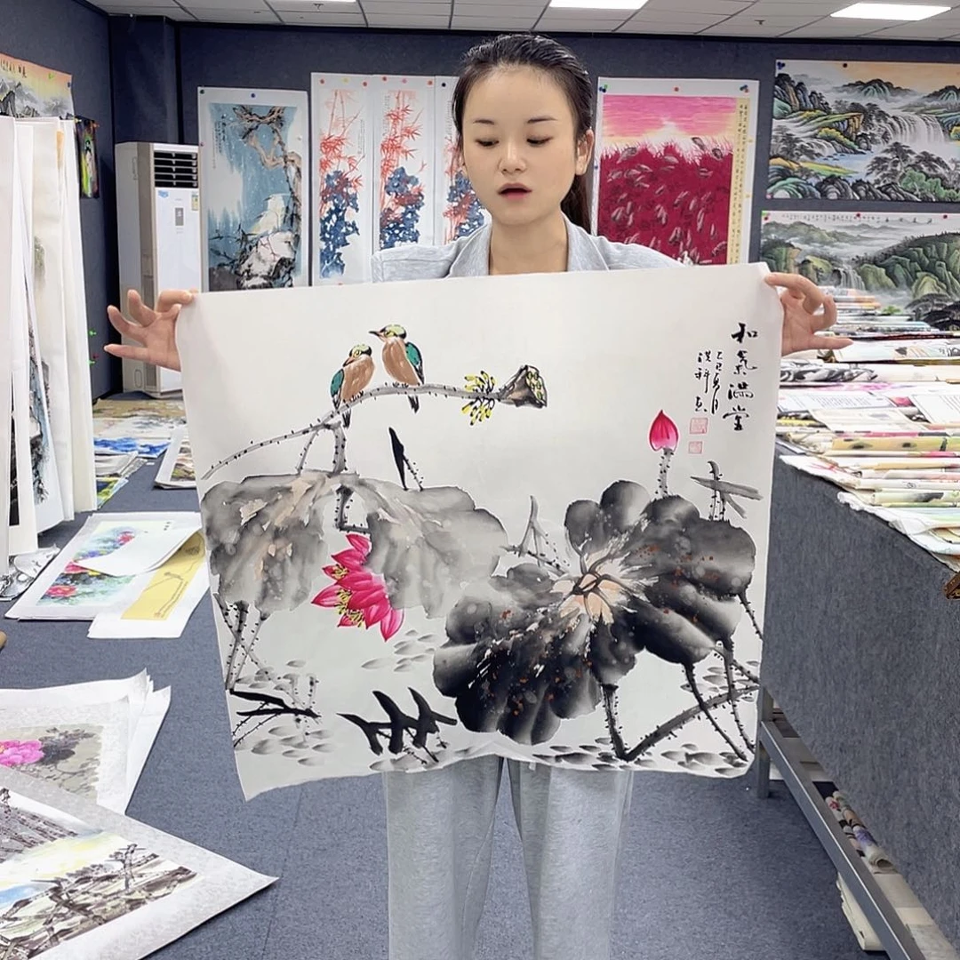 国画作品小姐姐放漏…