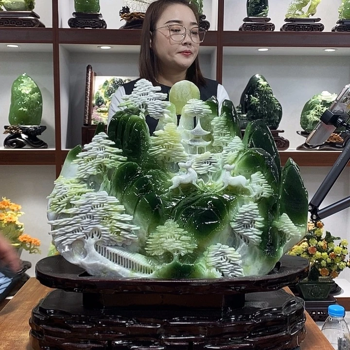 成***悟玉山水摆件 玄关摆件