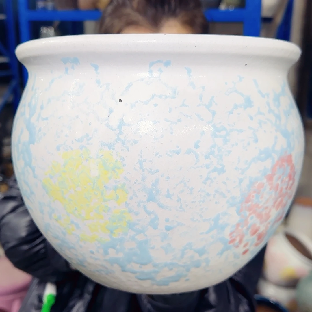 紫砂花盆高20口25