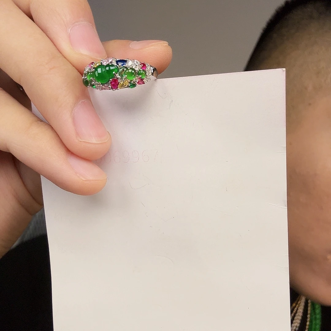 翡翠银S925镶嵌颈饰一件