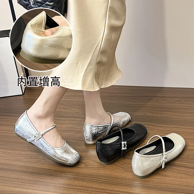 【NE]小个子内增高厚底包头拖鞋2025夏季新款女一脚蹬软底凉拖鞋