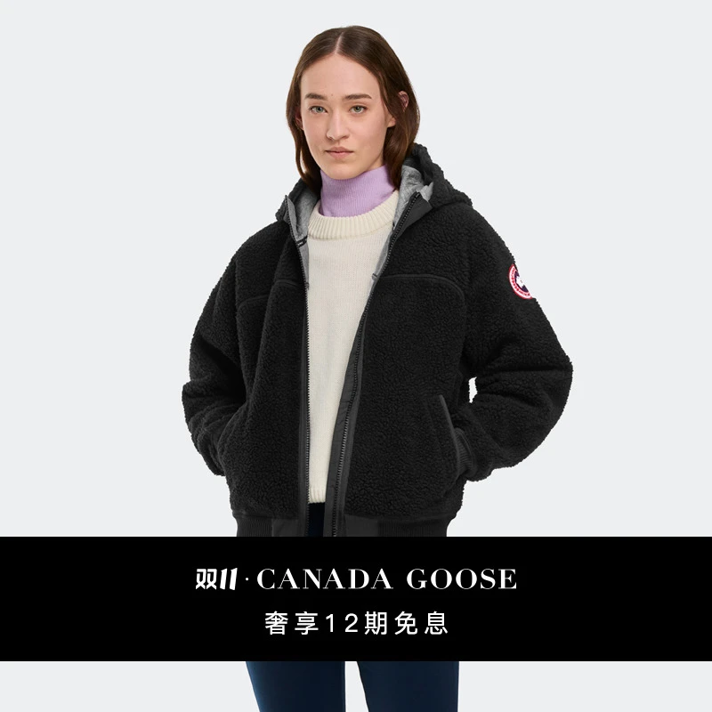 CANADA GOOSE加拿大鹅 Simcoe女士羊羔绒连帽衫 7016W