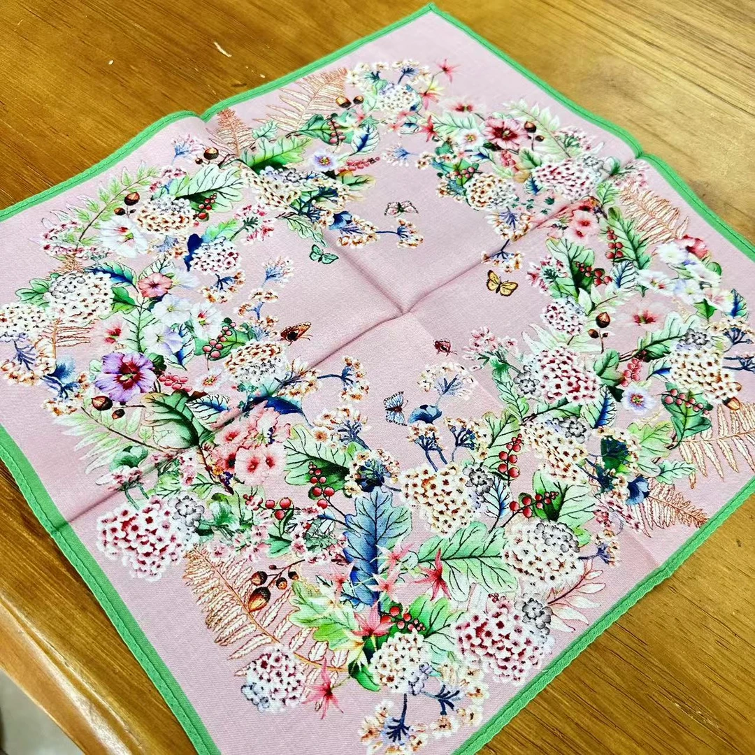 SP012手帕 花之卉玫瑰丝巾 30cm