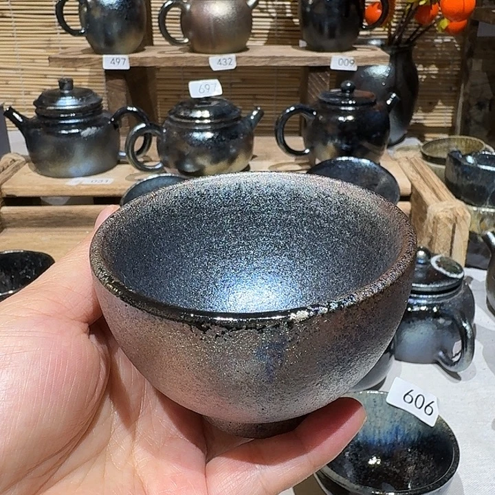 小***松壶建水紫陶紫泥柴烧杯