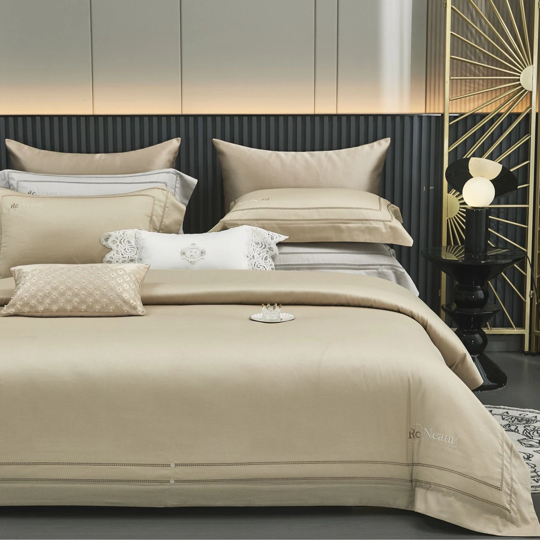 高端天丝棉提花 安妮玛丽四件套亲肤高级感床单床上用品绣花