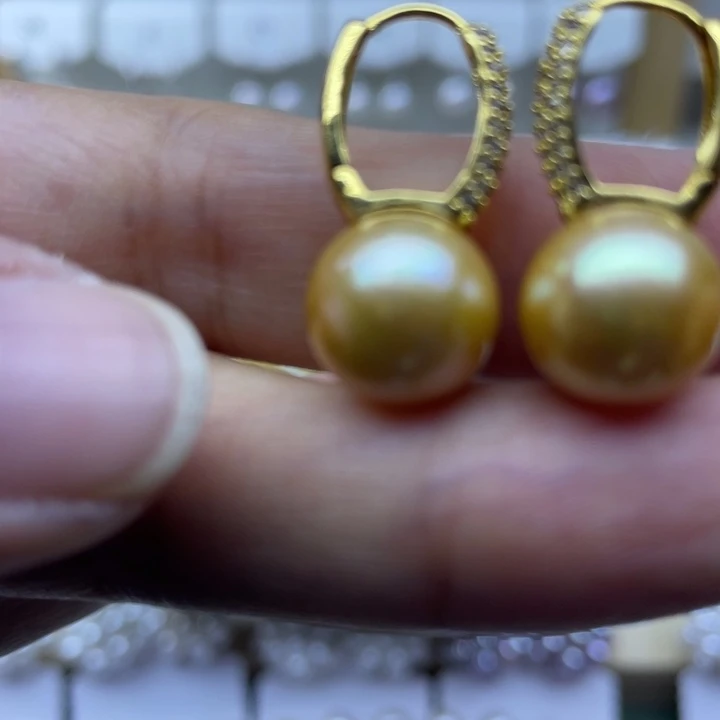 凝***晗耳饰淡水珍珠银S925镶嵌