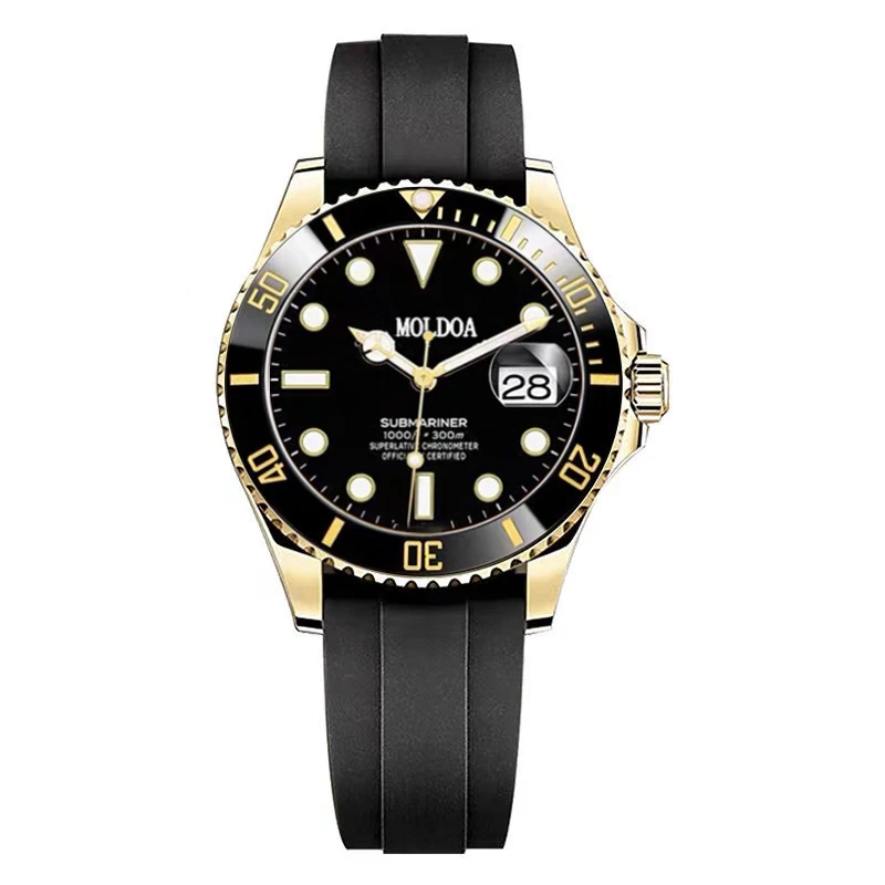 （云仓开箱直发）全新防水黑金鬼王男士表盘男款商务夜光手表