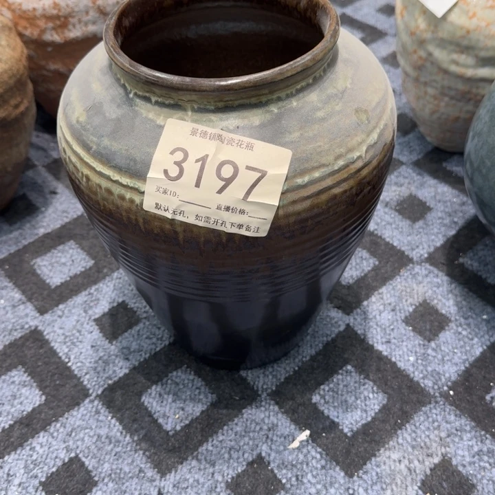 *****瓷片景德镇高温花器编码3197高31口12默认无孔