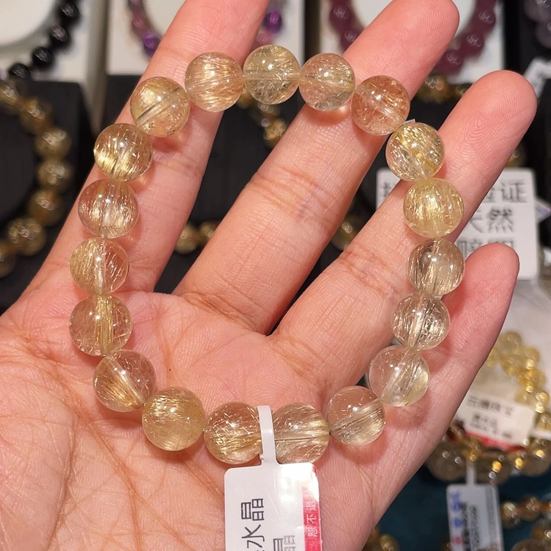 ****8发晶手链未镶嵌维纳斯金发10.2