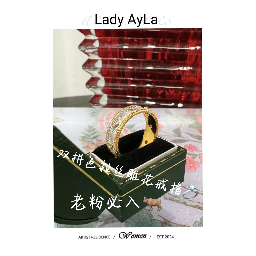 925银合成锆石戒指 B轻奢时尚拉丝镶嵌戒指AL075