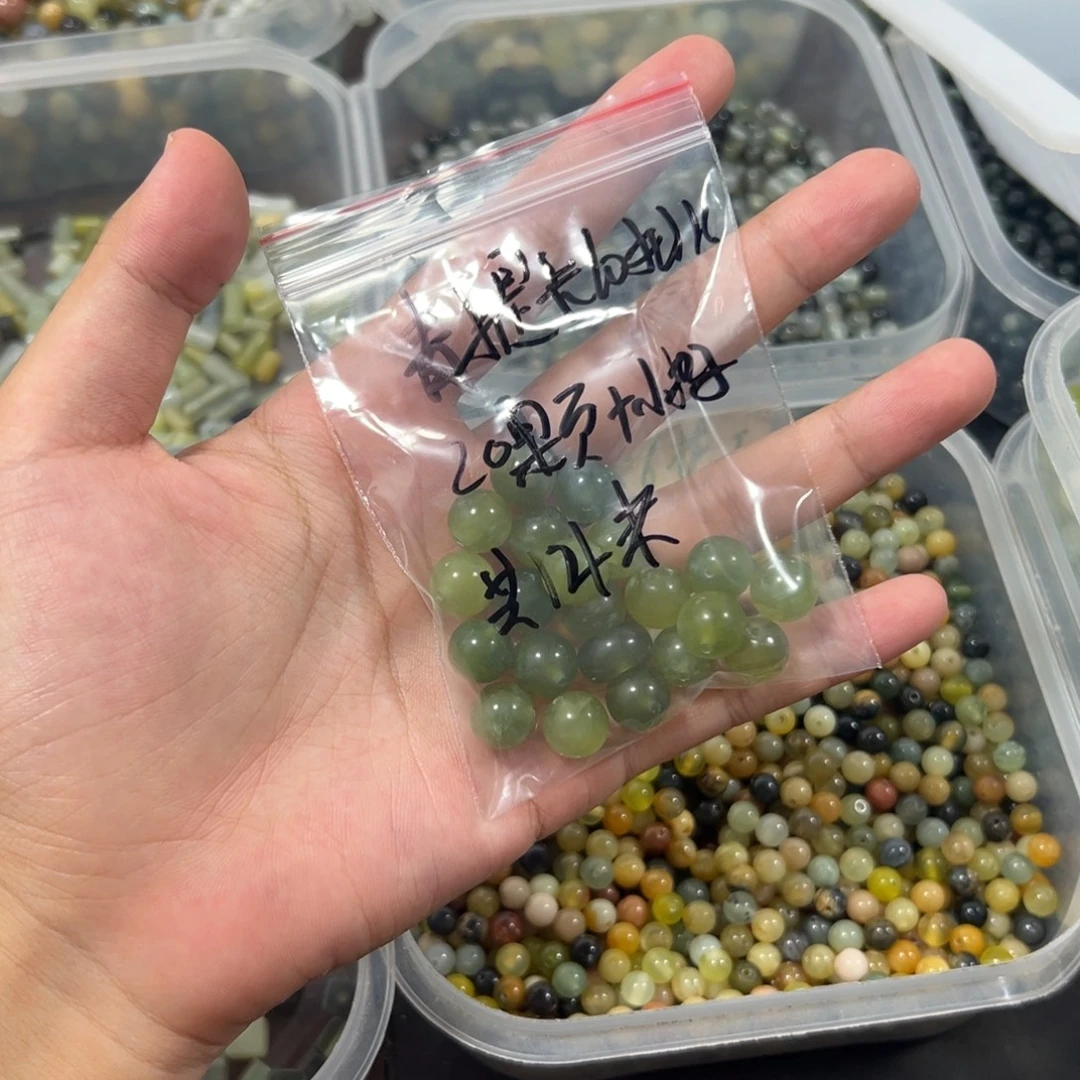 合金蛇纹石玉手链