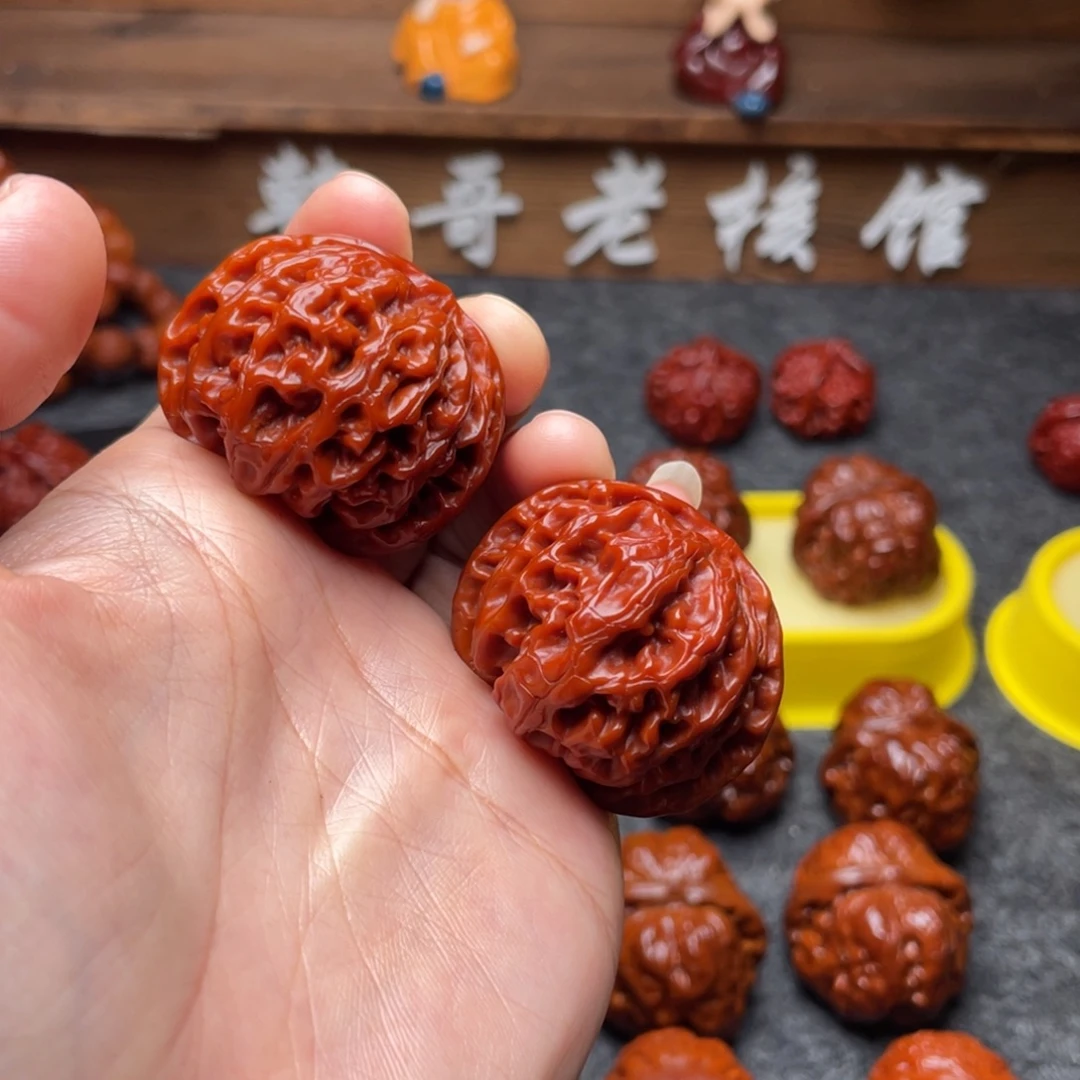 吊坠文玩核桃文玩核桃 手把件 苹果圆 39