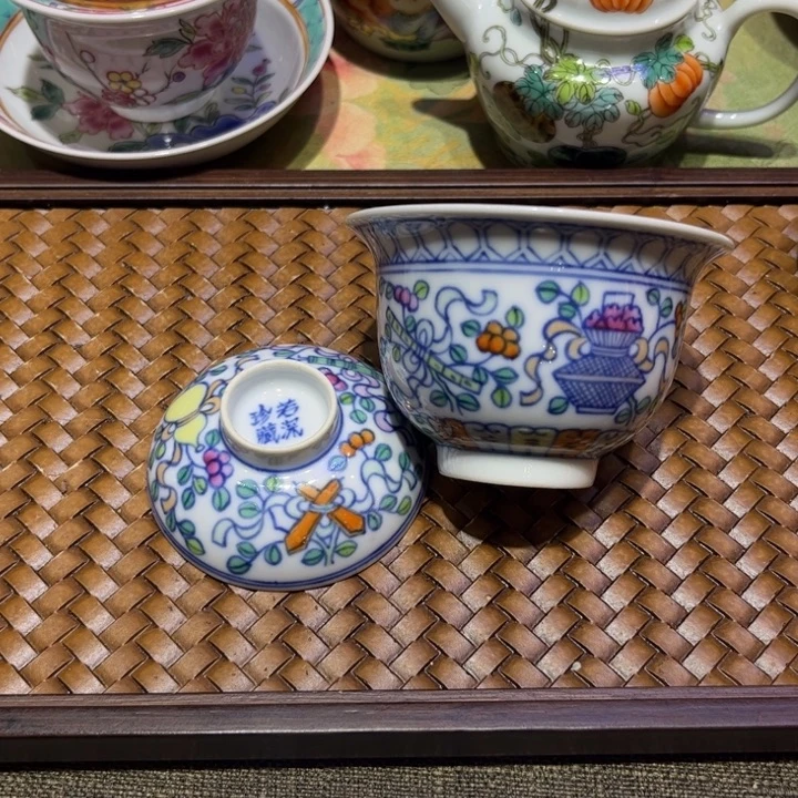 纯手绘精品盖碗杯