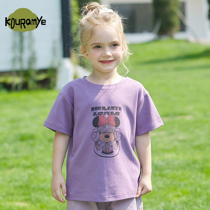 酷娃米2025年夏季亲子新款卡通米奇印花T恤20864