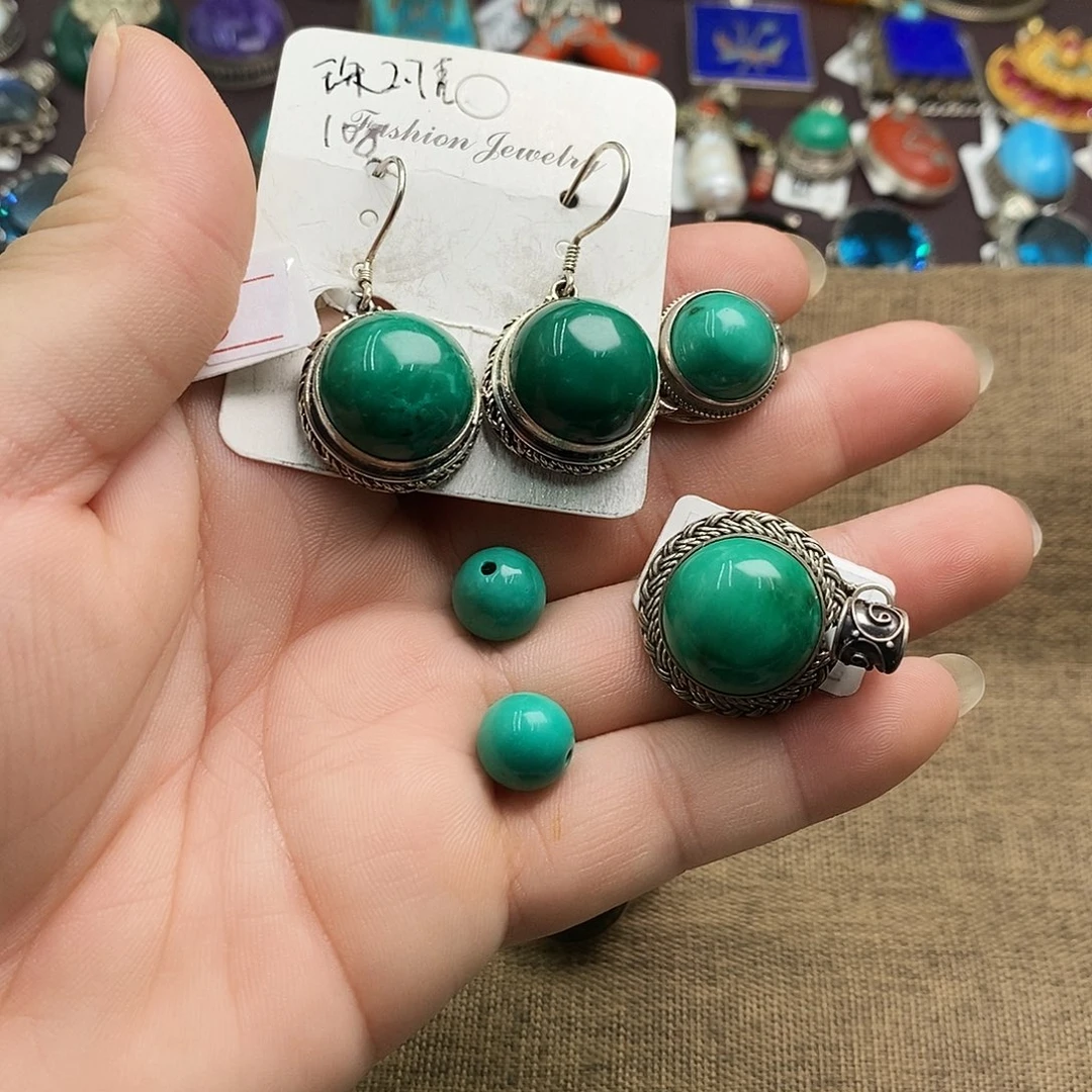 仿水晶吊坠925银闺***屋晓鱼尼泊尔手工制作