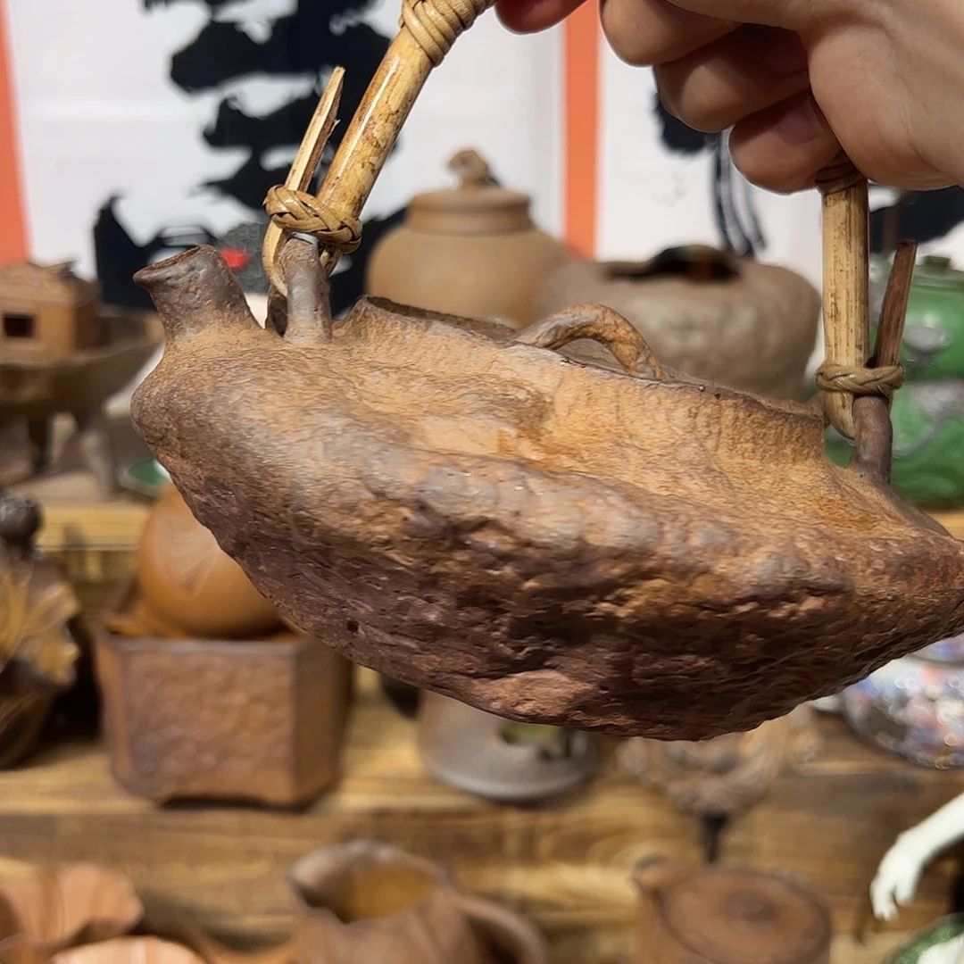 可以养的粗陶原矿老岩泥茶器