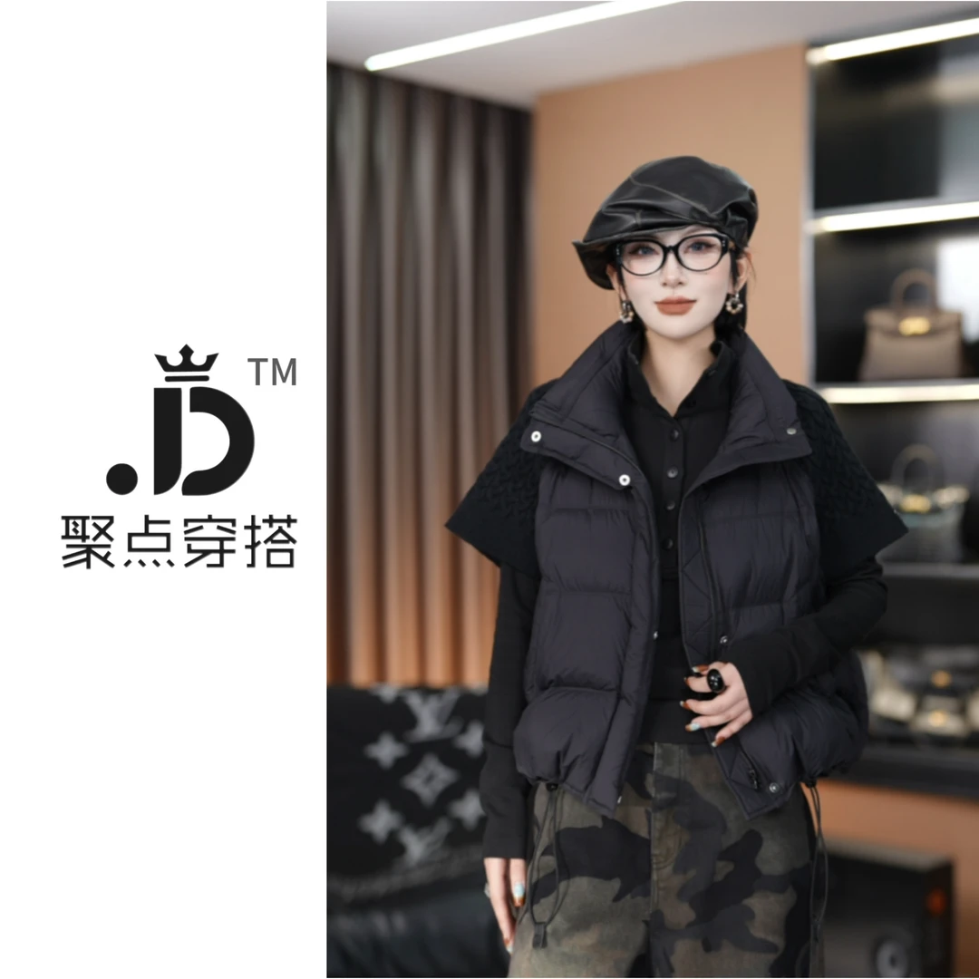 JUDIAN-【惬意时光】定制针织袖羽绒服外套8jd00623