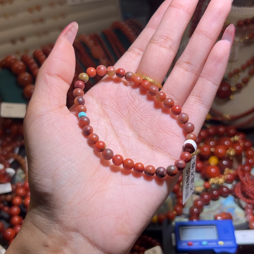南红玛瑙未镶嵌手链5mm