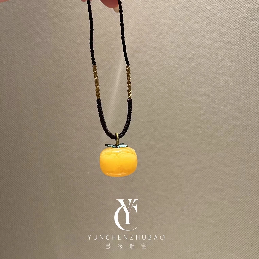 柿柿如意蜜蜡编绳