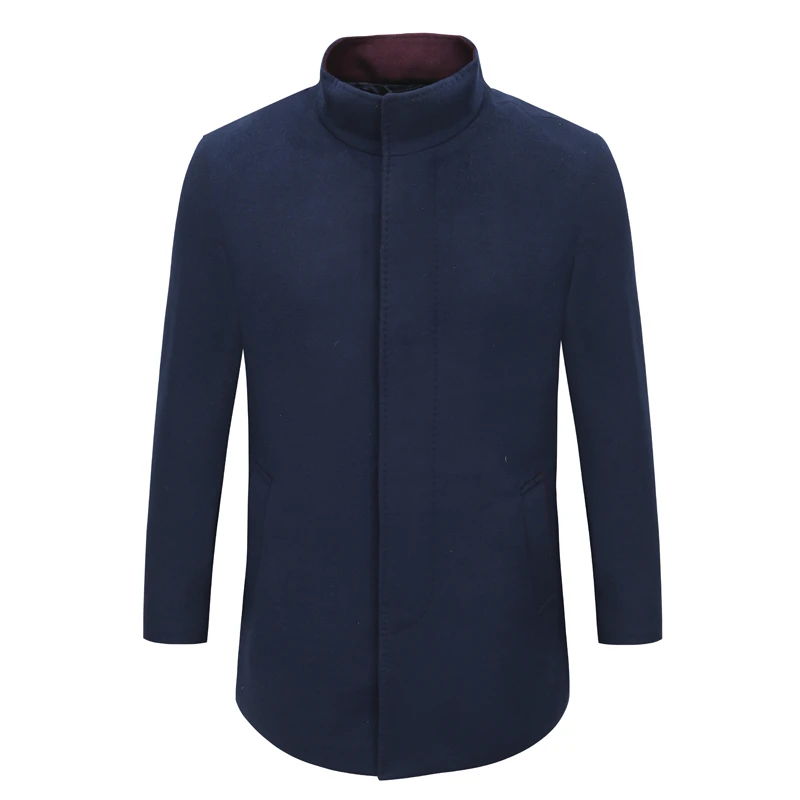 SF290圣秋冬男毛呢大衣 直排扣保暖防风外套 时尚都市