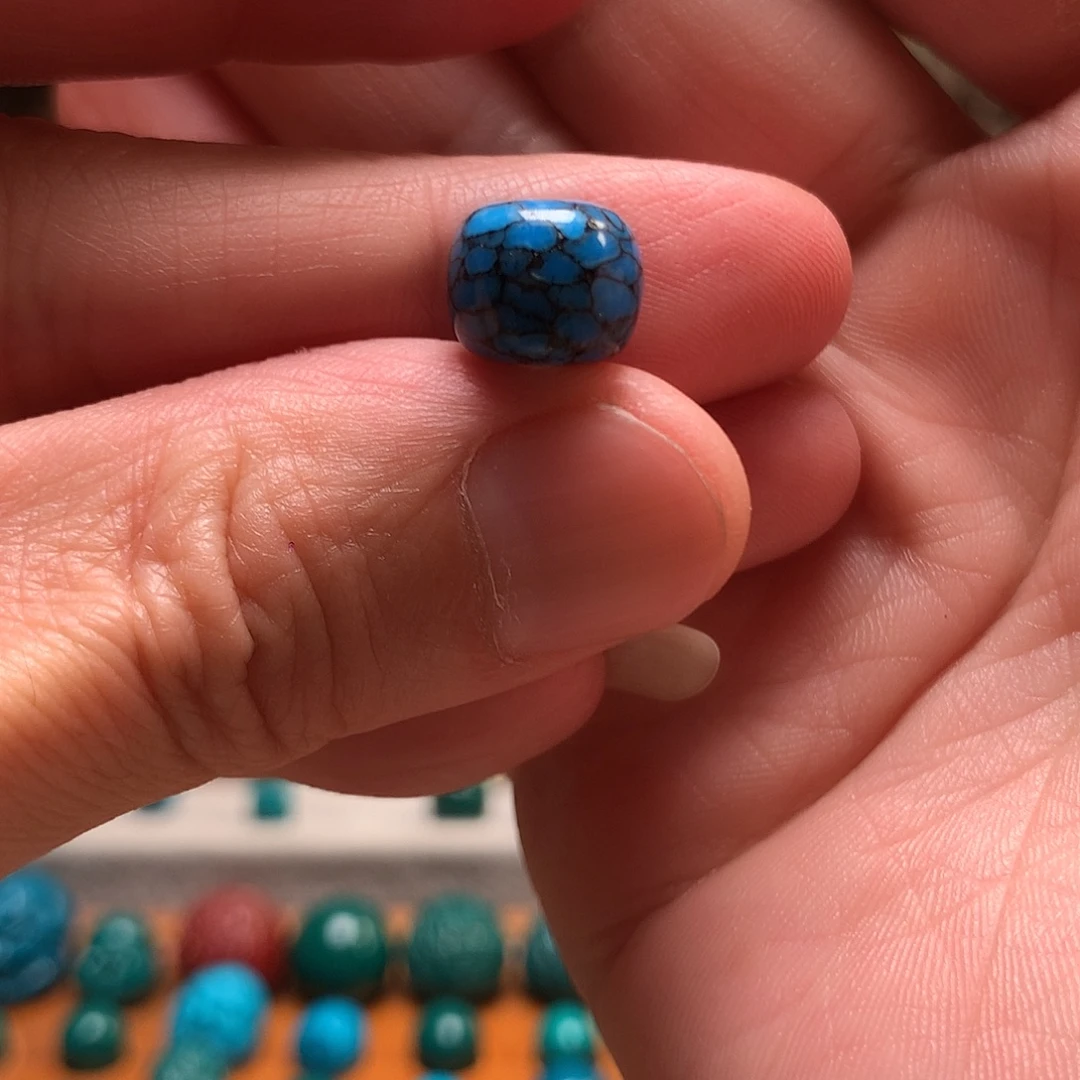 琉璃颈饰蓝花色10.6mm