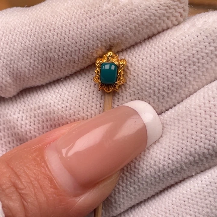 绿松石18K金镶嵌珠宝奇石6.8