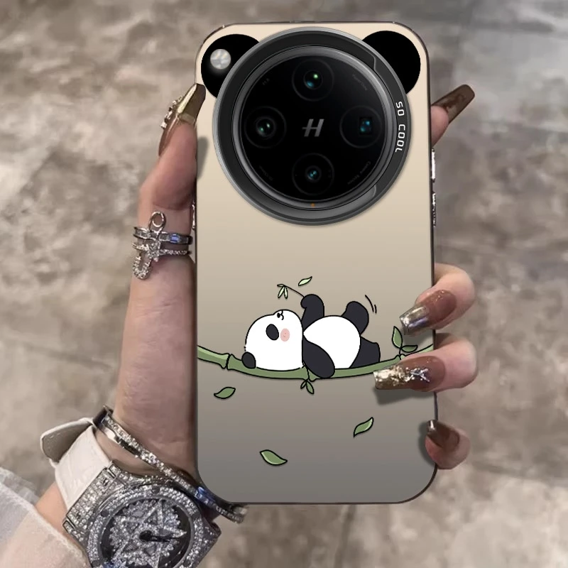 开心熊猫适用OPPOFindX8s手机壳X8Pro创意X8ultra防摔磨砂保护套