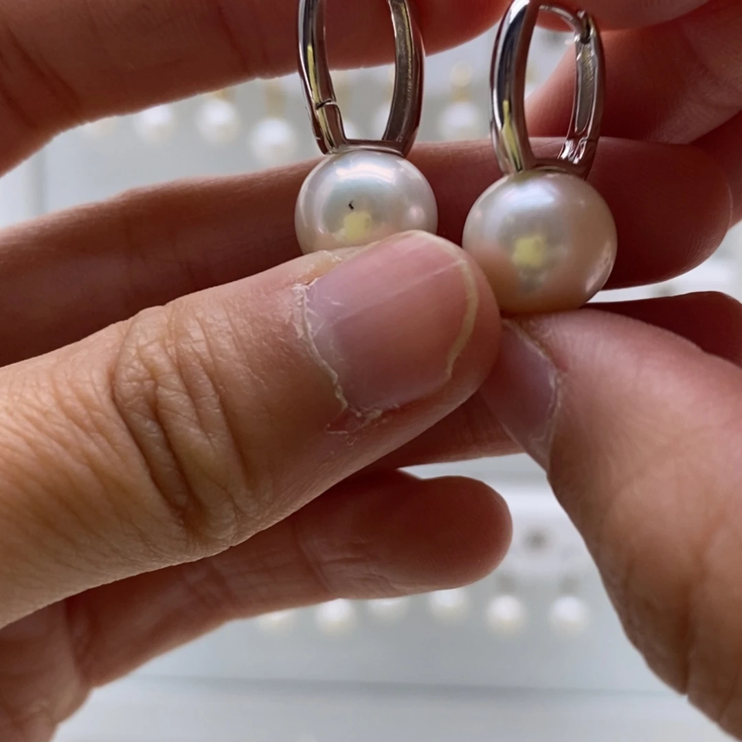 耳饰淡水珍珠银S925镶嵌
