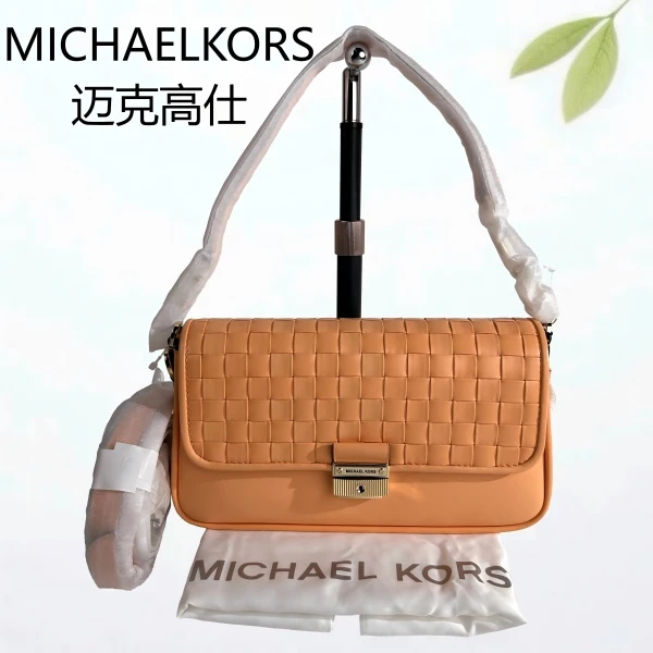 99新 MICHAEL KORS/迈克高仕 浅橙色手提斜挎包G25904705底24X15