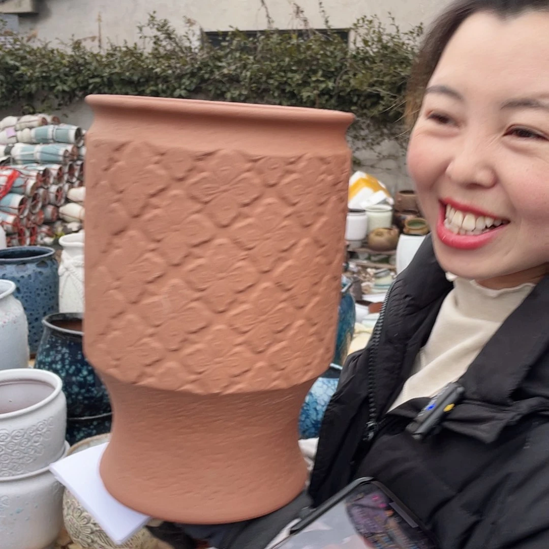 红陶王嫂花盆0215-664