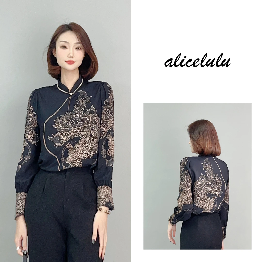 6 ALICE 凤求凰衬衫 国风雅韵 刺绣印花 S2141836L