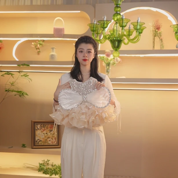 瑞果麻麻【流光梦境】女童透气连衣裙夏季闪亮时尚礼服公主裙 25189