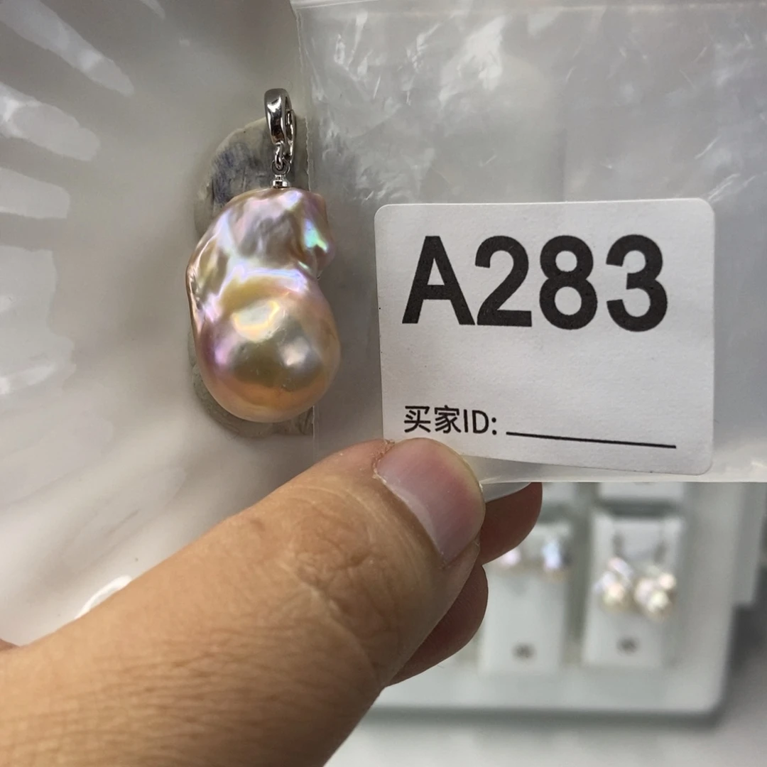 合金吊坠(不含链)淡水珍珠