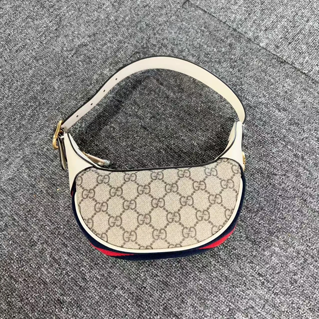 95新 GUCCI/古驰 古驰老花月亮单肩包