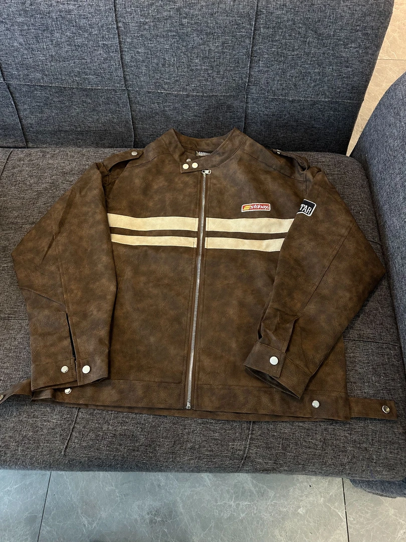 Z34 潮流宽松机车服皮衣外套