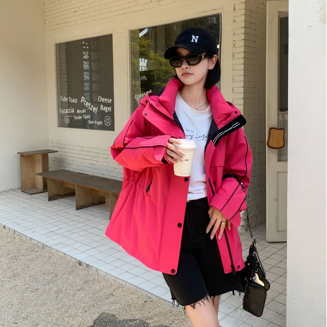 2024新款工装短款羽绒服防风连帽外套