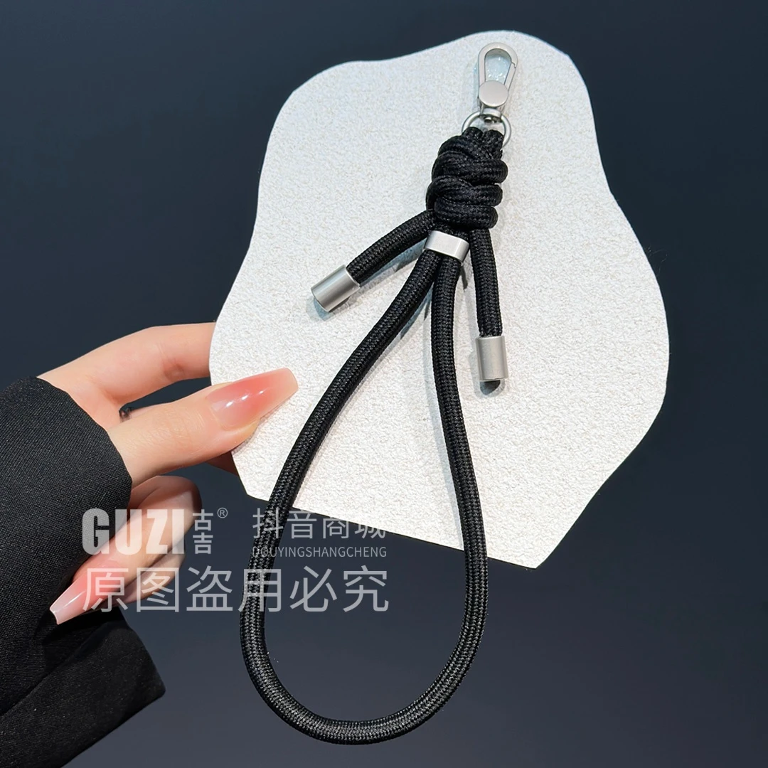 新款编织绳结手机挂绳挂手腕链条小众创意短款手机壳挂链垫片式绳