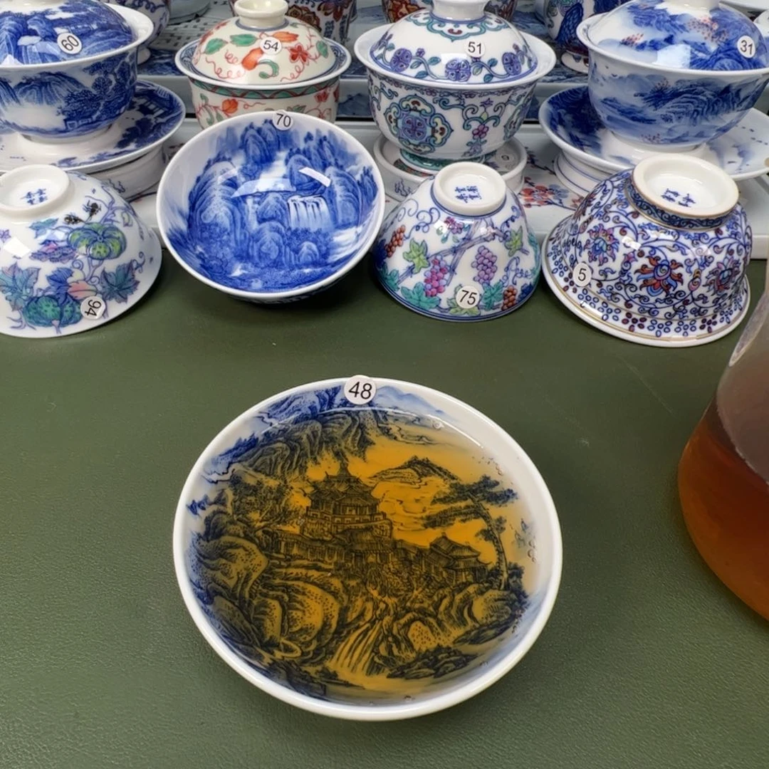 陶瓷景德镇纯手工纯手绘茶具木木48