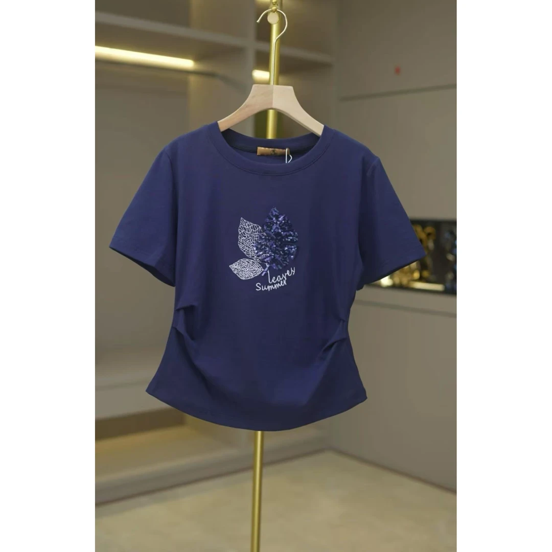 夏季新款叶语 Summer 短袖T恤Q25BT2320