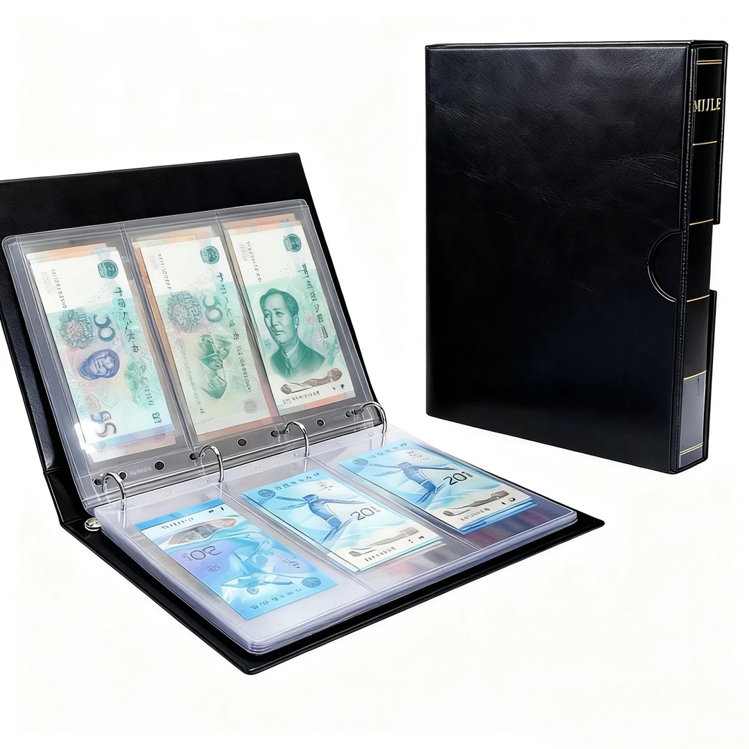 米迦勒收藏纸币册子钱币收纳本 人民币保护袋透明活页 收藏保护套