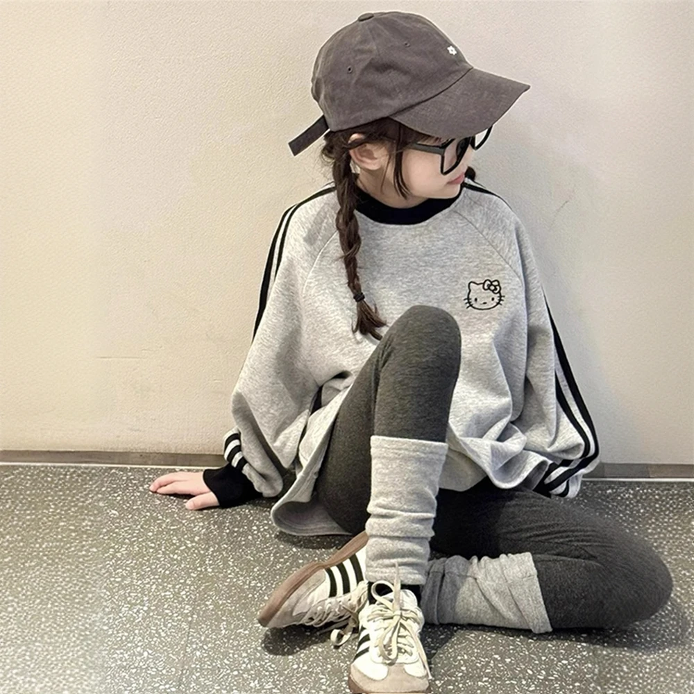 女童卫衣秋装2025新款儿童打底衫女孩长袖洋气上衣秋季中长款衣服