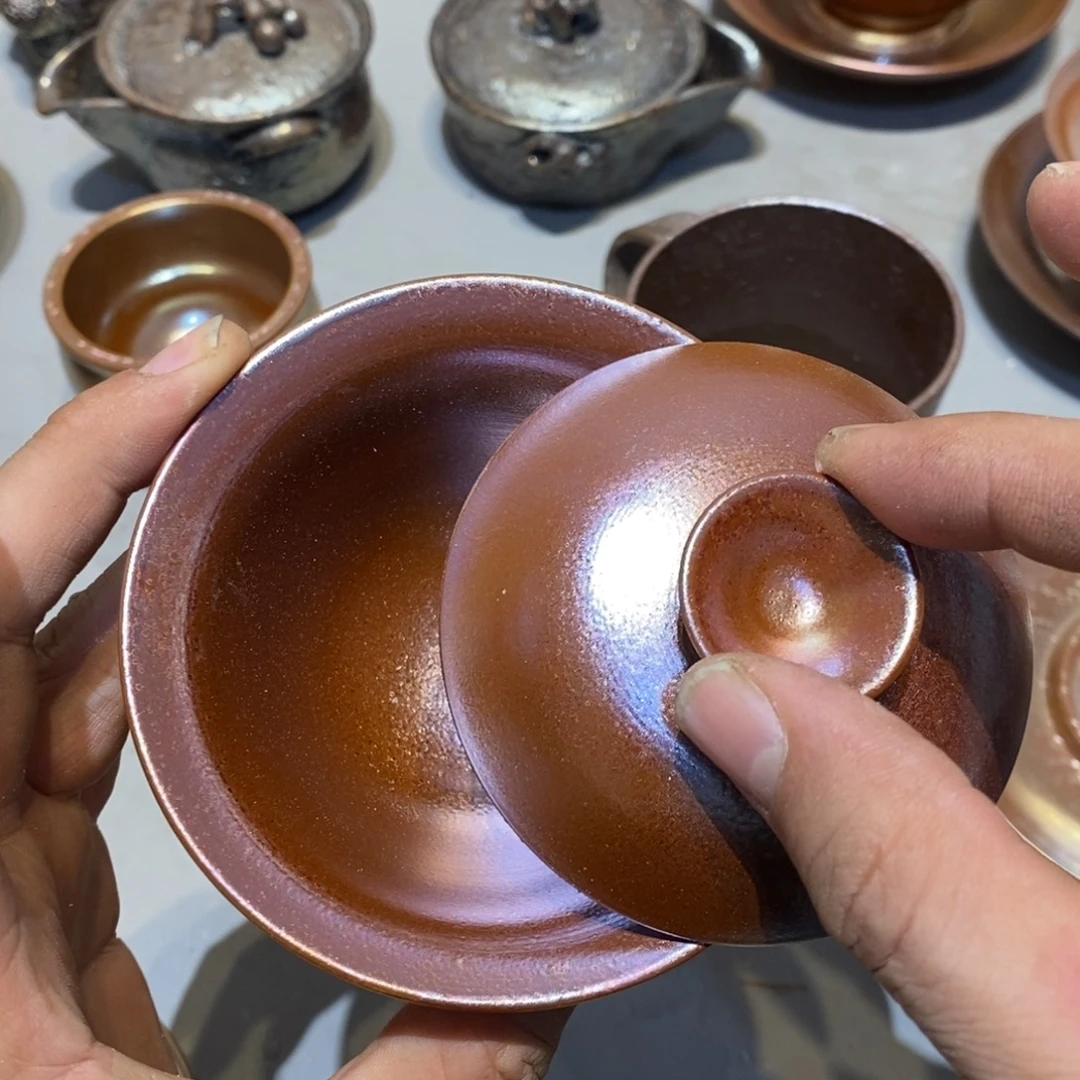 柴烧茶具套杯子套