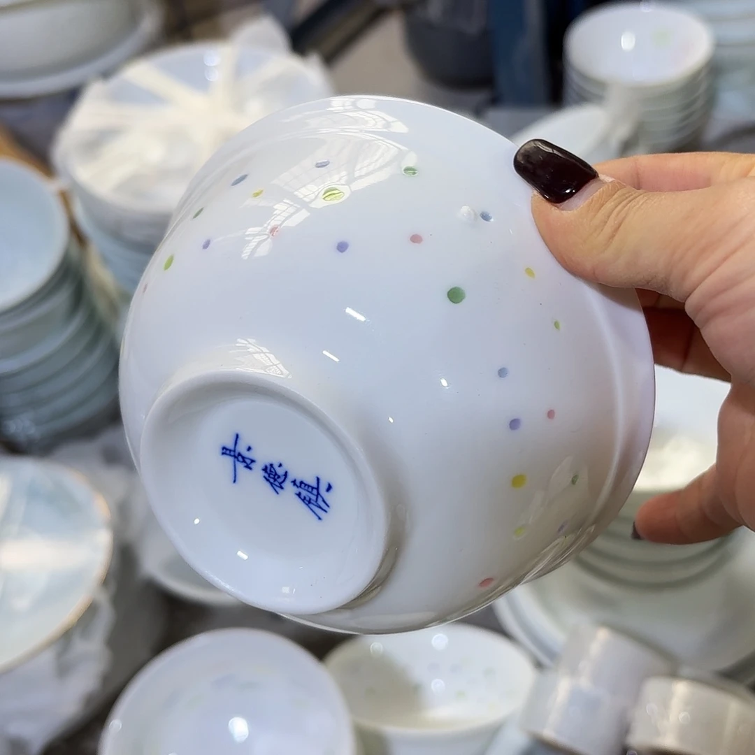 白瓷景德镇米饭碗两个品泡泡微瑕