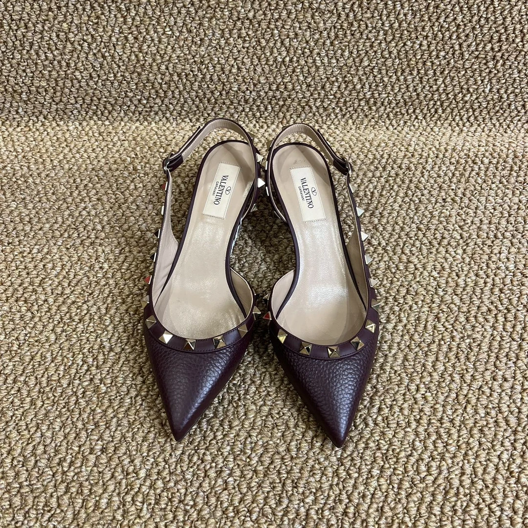 95新 Valentino/华伦天奴 蔚蓝/高跟鞋/6.5码跟3/LZ917R051
