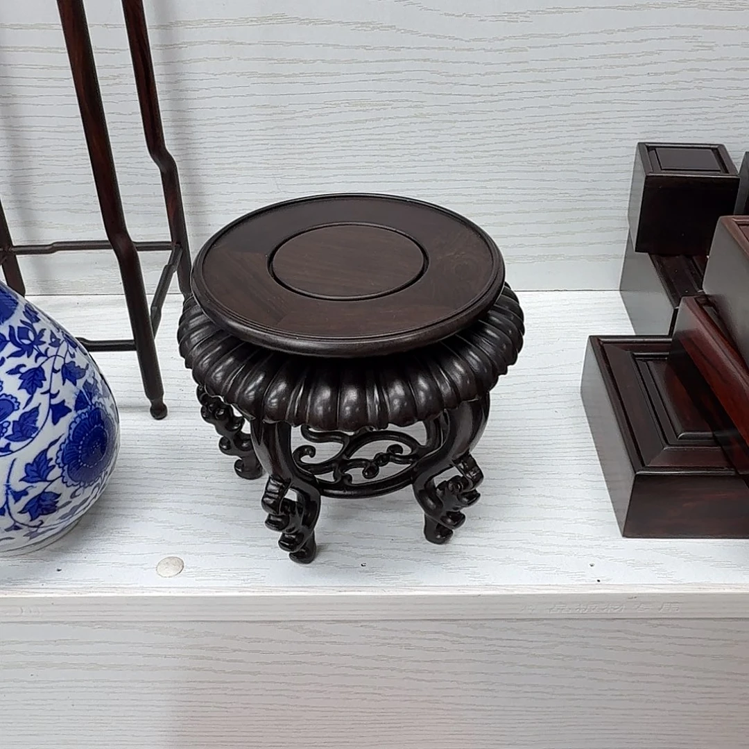 木紫光檀12公分五龙花几