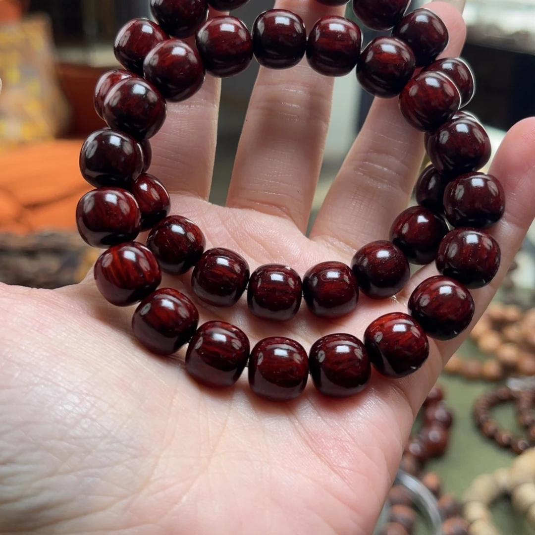 檀香紫檀（小叶紫檀）手串/手链12鸡血红887