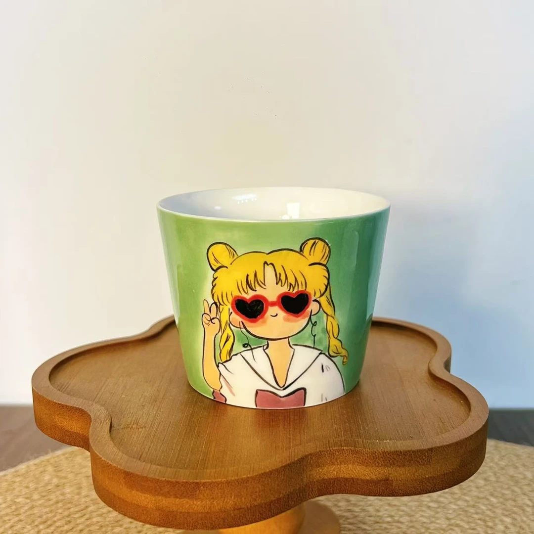 【直播-不带礼盒】高温釉下彩中大号手握杯陶瓷杯183