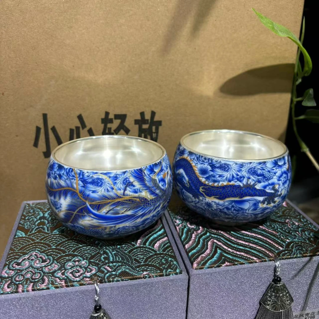 【中国邮政专属链接】高端手作龙凤呈祥禅定大号主人杯对杯MC004